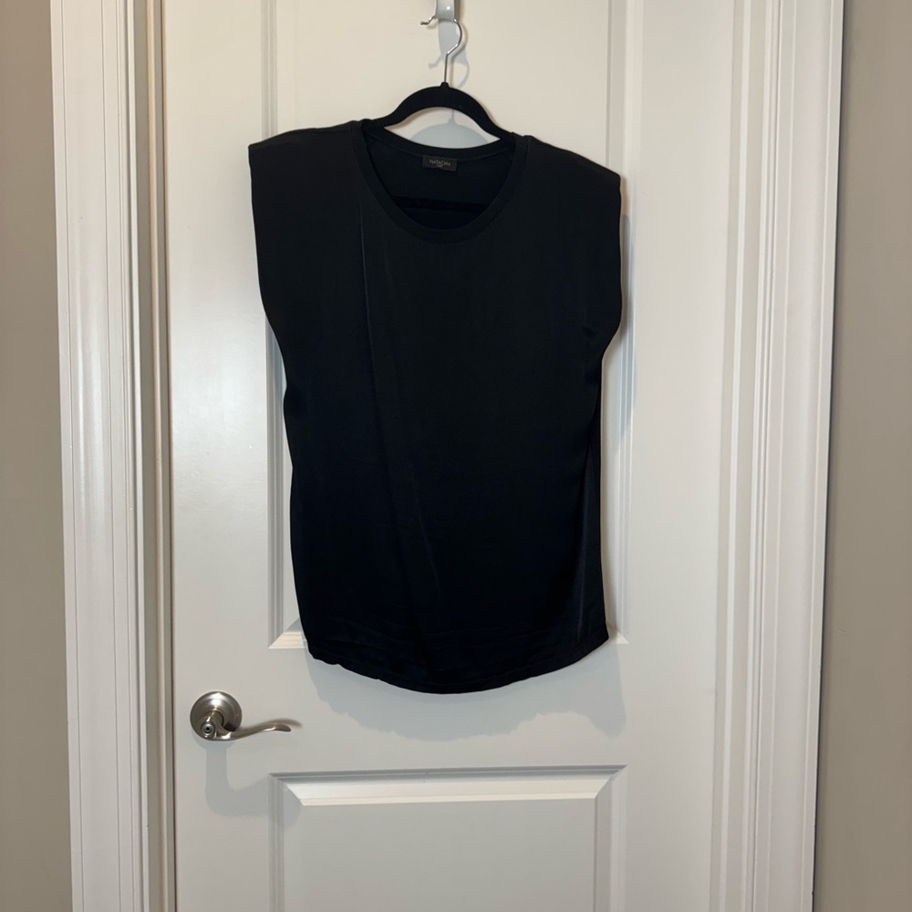 Black Boxy Muscle Tee Sleeveless